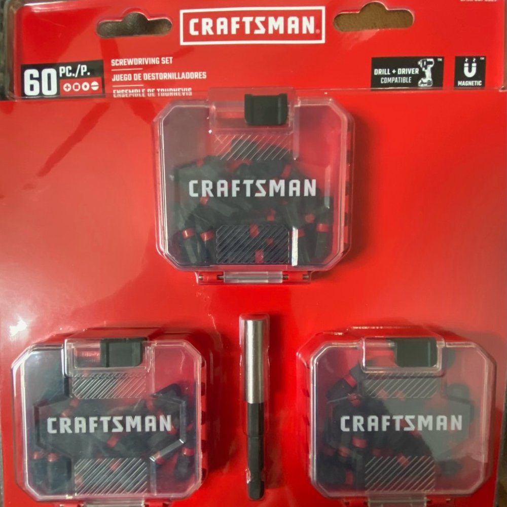 CRAFTSMAN 60 pc 1” (25.4 MM) Magnetic Screwdriving Set